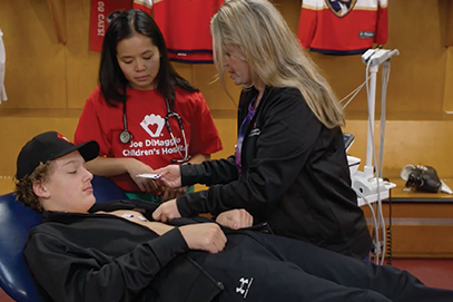 teen prepping for an EKG