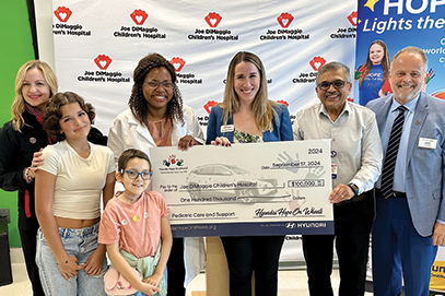 Hyundai Hope on Wheels $100k check presentation