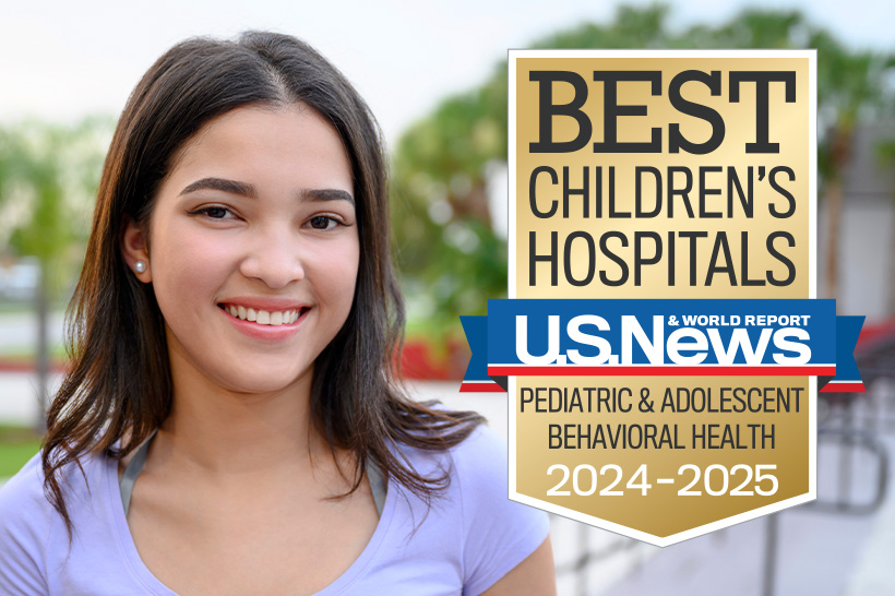 Joe DiMaggio Children’s Hospital has been named a U.S. News & World Report 2024-25 Best Children’s Hospital for Pediatric & Adolescent Behavioral Health